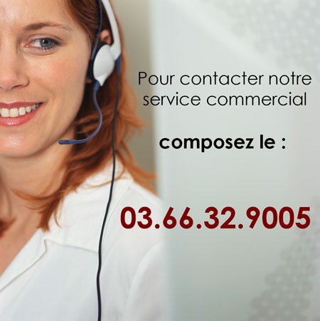 pour contacter le service commercial